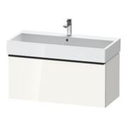 Duravit Meuble sous lavabo D-Neo 98,4x44,2 cm, noir/blanc brillant, 1 tiroir, suspendu