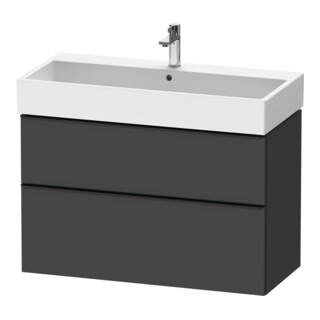 Duravit Meuble sous-lavabo D-Neo 98,4x44,2 cm, noir/Grap m, 1 porte, 1 tiroir