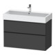 Duravit Meuble sous-lavabo D-Neo 98,4x44,2 cm, noir/Grap m, 1 porte, 1 tiroir-1