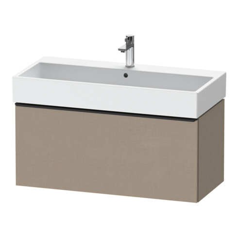 Duravit Meuble sous-lavabo D-Neo 98,4x44,2 cm, noir/lin, 1 tiroir, suspendu