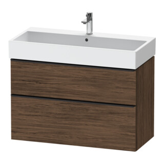 Duravit Meuble sous lavabo D-Neo 98,4x44,2 cm, noir/noisette, 1 porte, 1 tiroir