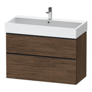 Duravit Meuble sous lavabo D-Neo 98,4x44,2 cm, noir/noisette, 1 porte, 1 tiroir-1
