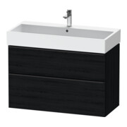 Duravit Meuble sous lavabo D-Neo 98,4x44,2 cm, noir/œuf, 1 tiroir, 1 coulissant