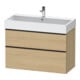 Duravit Meuble sous-lavabo D-Neo 98,4x44,2 cm, noir/œuf N, 1 tiroir, 1 coulissant-1