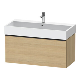 Duravit Meuble sous lavabo D-Neo 98,4x44,2 cm, noir/œuf naturel, 1 tiroir, suspendu