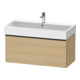 Duravit Meuble sous lavabo D-Neo 98,4x44,2 cm, noir/œuf naturel, 1 tiroir, suspendu-1
