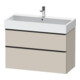 Duravit Meuble sous lavabo D-Neo 98,4x44,2 cm, noir/taupe, 1 porte, 1 tiroir-1