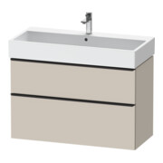 Duravit Meuble sous lavabo D-Neo 98,4x44,2 cm, noir/taupe, 1 porte, 1 tiroir