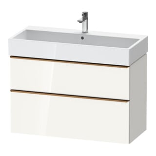 Duravit Meuble sous lavabo D-Neo 98,4x44,2cm, blanc/gris, 1 porte, 1 tiroir