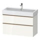 Duravit Meuble sous lavabo D-Neo 98,4x44,2cm, blanc/gris, 1 porte, 1 tiroir-1