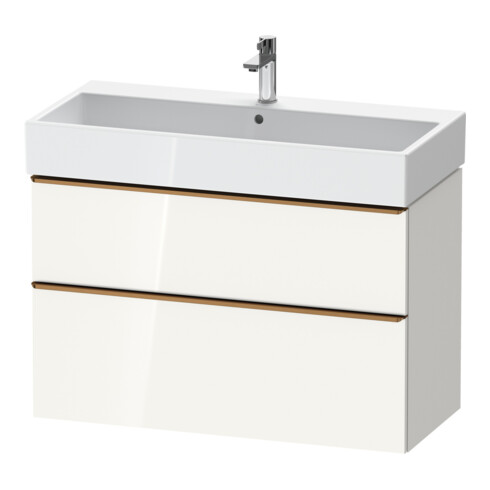 Duravit Meuble sous lavabo D-Neo 98,4x44,2cm, blanc/gris, 1 porte, 1 tiroir