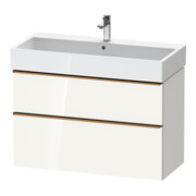 Duravit Meuble sous lavabo D-Neo 98,4x44,2cm, blanc/gris, 1 porte, 1 tiroir