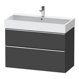 Duravit Meuble sous lavabo D-Neo 98,4x44,2cm, chrome/gris, 1 porte, 1 tiroir