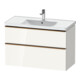 Duravit Meuble sous-lavabo D-Neo 98,4x45,2 cm, blanc/gris, 1 porte, 1 tiroir-1