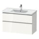 Duravit Meuble sous-lavabo D-Neo 98,4x45,2 cm, c/w hgl, 1 tiroir, 1 coulissant-1