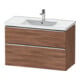 Duravit Meuble sous-lavabo D-Neo 98,4x45,2 cm, ch/nb N, 1 tiroir, 1 coulissant-1