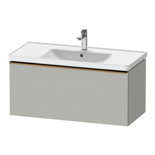 Duravit Meuble sous lavabo D-Neo 98,4x45,2 cm, chêne brossé/gris, 1 tiroir, suspendu