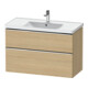 Duravit Meuble sous lavabo D-Neo 98,4x45,2 cm, chêne/œuf N, 1 tiroir, 1 coulissant-1
