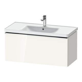 Duravit Meuble sous-lavabo D-Neo 98,4x45,2 cm, chrome/blanc brillant, 1 tiroir, suspendu