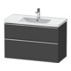 Duravit Meuble sous lavabo D-Neo 98,4x45,2 cm, chrome/gris, 1 porte, 1 tiroir-1