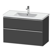 Duravit Meuble sous lavabo D-Neo 98,4x45,2 cm, chrome/gris, 1 porte, 1 tiroir-1