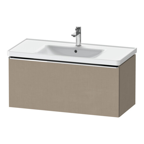 Duravit Meuble sous lavabo D-Neo 98,4x45,2 cm, chrome/lin, 1 tiroir, suspendu