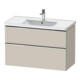 Duravit Meuble sous lavabo D-Neo 98,4x45,2 cm, chromé/taupe, 1 porte, 1 tiroir-1