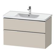 Duravit Meuble sous lavabo D-Neo 98,4x45,2 cm, chromé/taupe, 1 porte, 1 tiroir