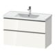 Duravit Meuble sous-lavabo D-Neo 98,4x45,2 cm, ES blanc/gris, 1 porte, 1 tiroir-1