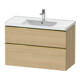 Duravit Meuble sous lavabo D-Neo 98,4x45,2 cm, g pol/Ei N, 1 porte, 1 tiroir-1