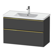 Duravit Meuble sous-lavabo D-Neo 98,4x45,2 cm, gris mat, 1 porte, 1 tiroir