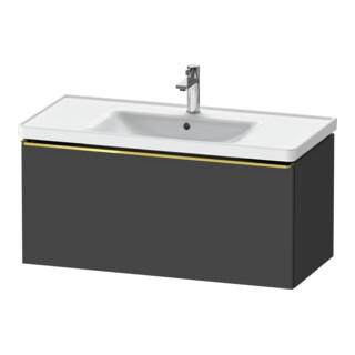Duravit Meuble sous-lavabo D-Neo 98,4x45,2 cm, gris mat, 1 tiroir, suspendu