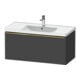 Duravit Meuble sous-lavabo D-Neo 98,4x45,2 cm, gris mat, 1 tiroir, suspendu-1