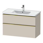 Duravit Meuble sous-lavabo D-Neo 98,4x45,2 cm, gris pol/Taupe m, 1 porte, 1 tiroir