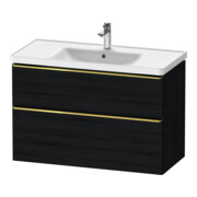 Duravit Meuble sous-lavabo D-Neo 98,4x45,2 cm, gris poli/ivoire, 1 porte, 1 tiroir