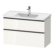 Duravit Meuble sous lavabo D-Neo 98,4x45,2 cm, noir/blanc, 1 tiroir, 1 coulissant