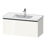 Duravit Meuble sous-lavabo D-Neo 98,4x45,2 cm, noir/blanc brillant, 1 tiroir, suspendu-1