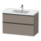 Duravit Meuble sous-lavabo D-Neo 98,4x45,2 cm, noir/Blanc mat, 1 porte, 1 tiroir-1