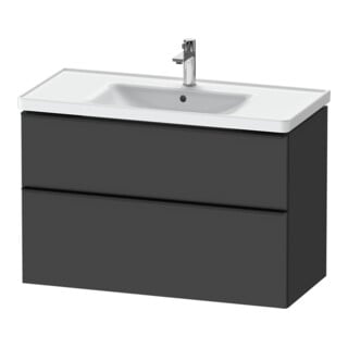 Duravit Meuble sous-lavabo D-Neo 98,4x45,2 cm, noir/Grap m, 1 porte, 1 tiroir