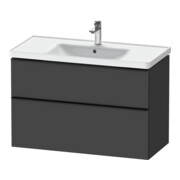 Duravit Meuble sous-lavabo D-Neo 98,4x45,2 cm, noir/Grap m, 1 porte, 1 tiroir