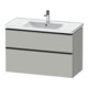 Duravit Meuble sous lavabo D-Neo 98,4x45,2 cm, noir/gris, 1 tiroir, 1 coulissant-1