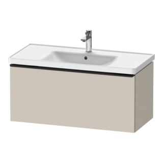 Duravit Meuble sous lavabo D-Neo 98,4x45,2 cm, noir/gris taupe, 1 tiroir, suspendu