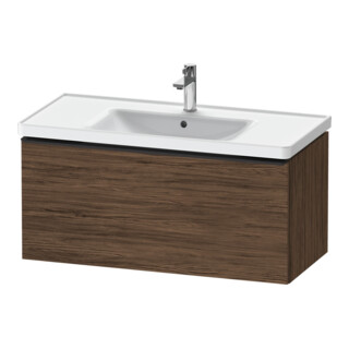 Duravit Meuble sous lavabo D-Neo 98,4x45,2 cm, noir/noisette, 1 tiroir, suspendu