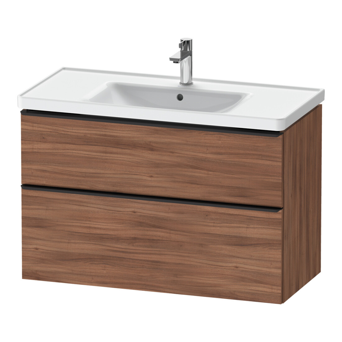 Duravit Meuble sous-lavabo D-Neo 98,4x45,2 cm, noir/noisette N, 1 porte, 1 tiroir
