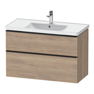 Duravit Meuble sous-lavabo D-Neo 98,4x45,2 cm, noir/œuf, 1 porte, 1 tiroir