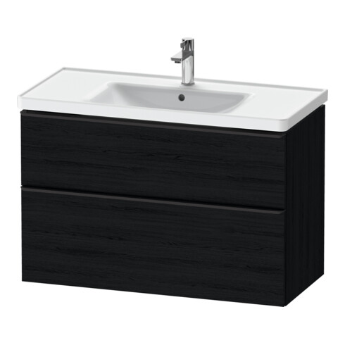 Duravit Meuble sous lavabo D-Neo 98,4x45,2 cm, noir/œuf, 1 tiroir, 1 coulissant