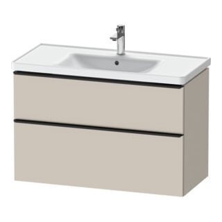 Duravit Meuble sous lavabo D-Neo 98,4x45,2 cm, noir/taupe mat, 1 porte, 1 tiroir