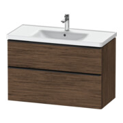 Duravit Meuble sous-lavabo D-Neo 98,4x45,2cm, noir/noisette, 1 porte, 1 tiroir