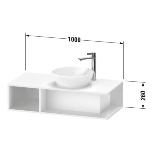 Duravit Meuble sous-lavabo D-Neo Compact 100x48 cm, E s, 1 tiroir, 1 tablette, suspendu