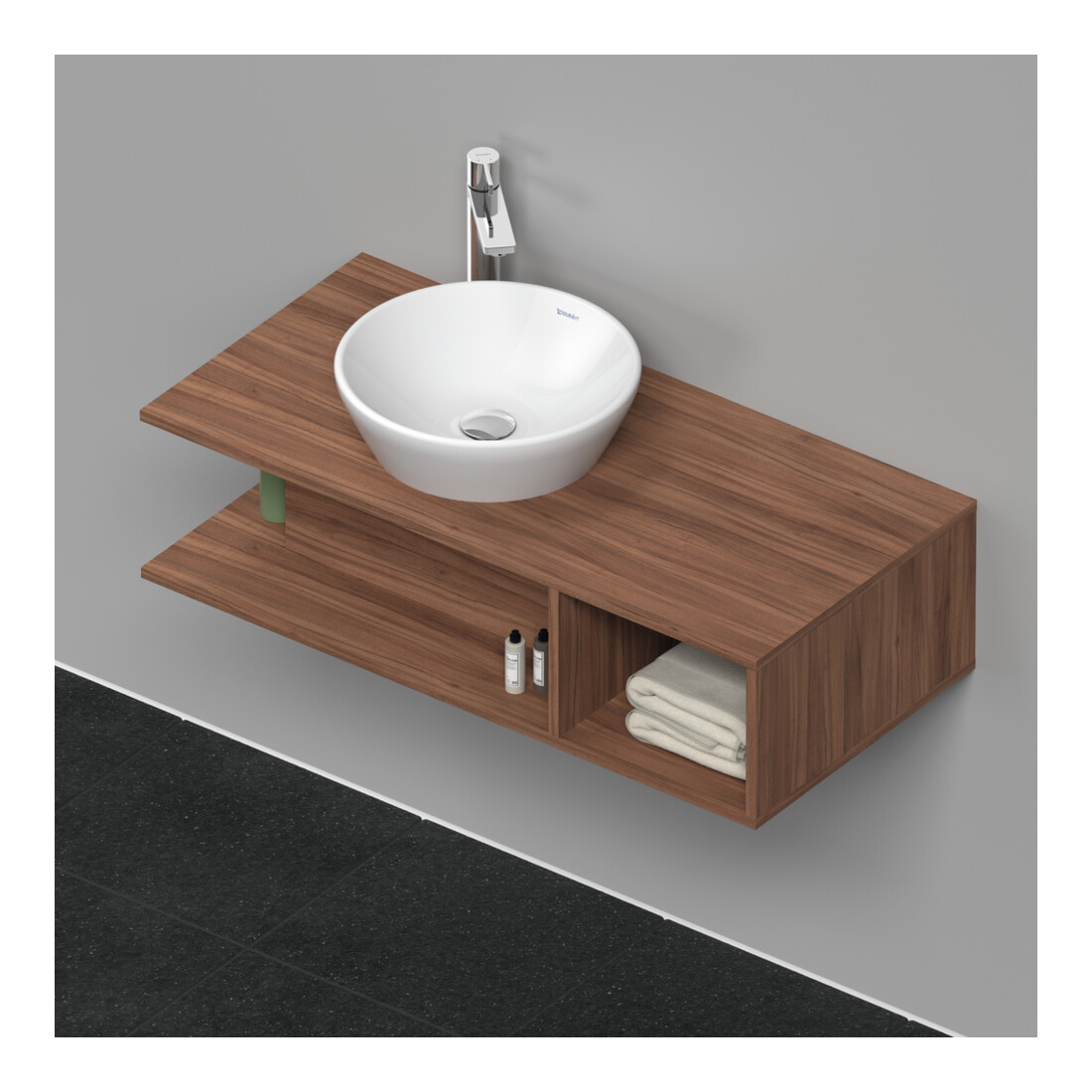Duravit Meuble sous lavabo D-Neo Compact 100x48 cm, N N, 1 tiroir, 1 console, suspendu